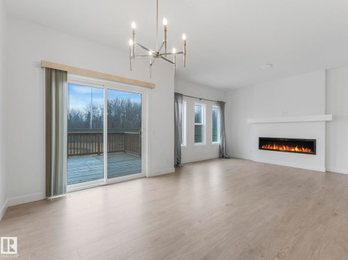 3604 214 Street, Edmonton, AB - Indoor Photo Showing Living Room With Fireplace