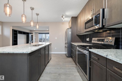 21975 91 Avenue, Edmonton, AB - Indoor Photo Showing Kitchen With Stainless Steel Kitchen With Upgraded Kitchen