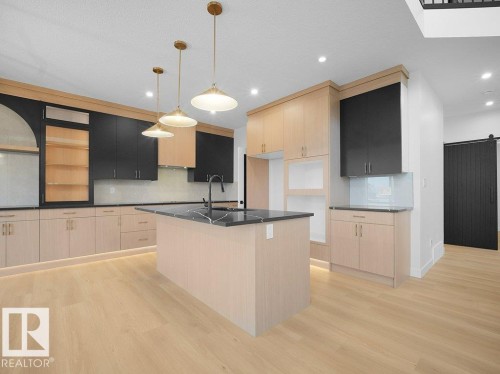 3305 Chernowski Way Sw, Edmonton, AB - Indoor Photo Showing Kitchen With Double Sink