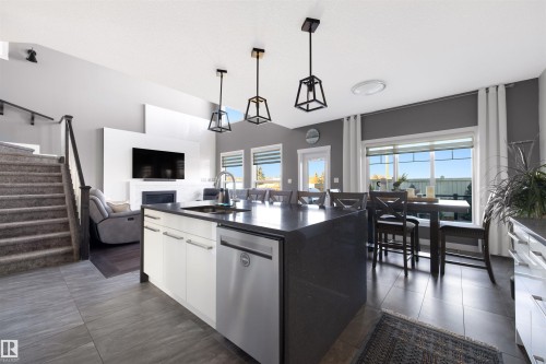 4915 38 Street, Beaumont, AB - Indoor Photo Showing Kitchen With Double Sink