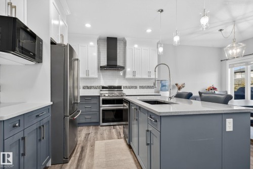 4301 38A Street, Beaumont, AB - Indoor Photo Showing Kitchen With Stainless Steel Kitchen With Upgraded Kitchen