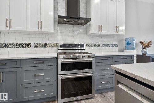 4301 38A Street, Beaumont, AB - Indoor Photo Showing Kitchen With Upgraded Kitchen