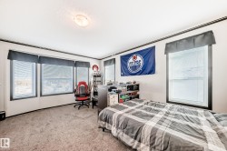 Living area with wood finished floors, a barn door, vaulted ceiling, and crown molding - 