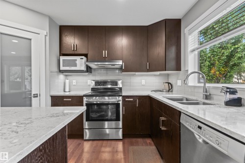 3747 30 Street, Edmonton, AB - Indoor Photo Showing Kitchen With Double Sink With Upgraded Kitchen