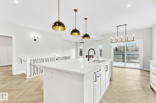 221 Kettyl Court, Leduc, AB - Indoor Photo Showing Kitchen With Upgraded Kitchen