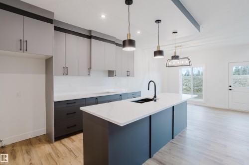 49 Renwyck Place, Spruce Grove, AB - Indoor Photo Showing Kitchen With Double Sink With Upgraded Kitchen