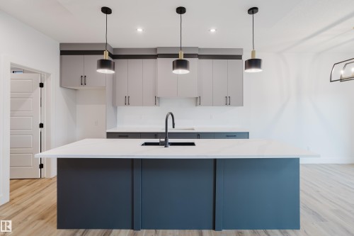 49 Renwyck Place, Spruce Grove, AB - Indoor Photo Showing Kitchen With Upgraded Kitchen