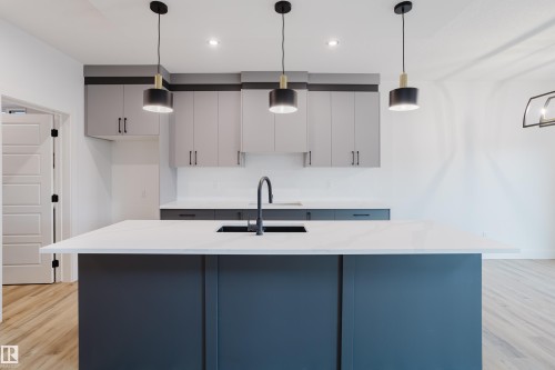 49 Renwyck Place, Spruce Grove, AB - Indoor Photo Showing Kitchen With Upgraded Kitchen