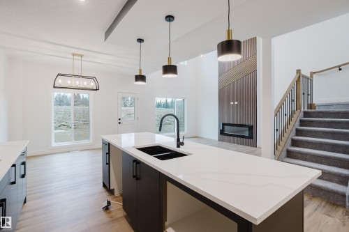 49 Renwyck Place, Spruce Grove, AB - Indoor Photo Showing Kitchen With Double Sink With Upgraded Kitchen