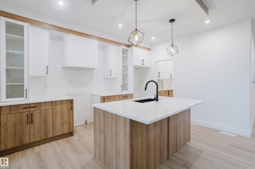 1568 Siskin Link, Edmonton, AB - Indoor Photo Showing Kitchen With Upgraded Kitchen