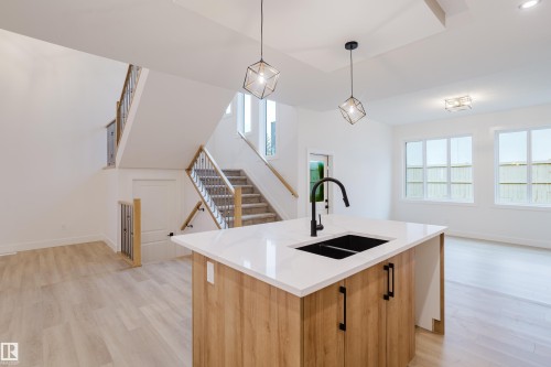 1568 Siskin Link, Edmonton, AB - Indoor Photo Showing Kitchen With Double Sink