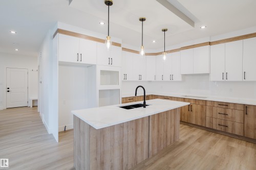 1853 Crossbill Loop, Edmonton, AB - Indoor Photo Showing Kitchen With Double Sink With Upgraded Kitchen