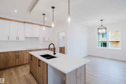 1853 Crossbill Loop, Edmonton, AB - Indoor Photo Showing Kitchen With Double Sink With Upgraded Kitchen