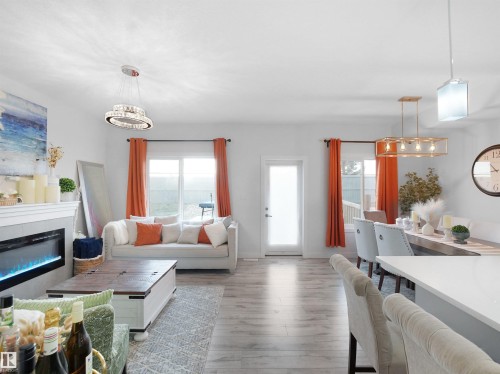 7256 Chivers Place, Edmonton, AB - Indoor Photo Showing Living Room With Fireplace