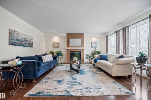 753 173B Street, Edmonton, AB - Indoor Photo Showing Living Room With Fireplace