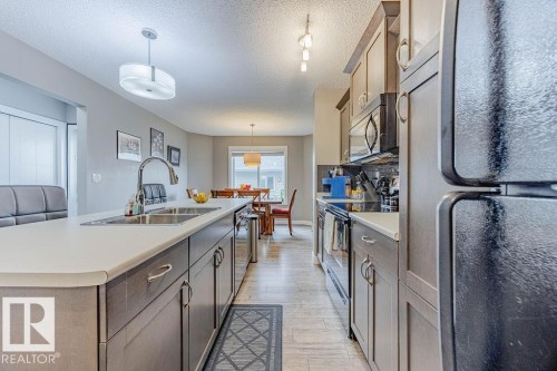 7386 Edgemont Way, Edmonton, AB - Indoor Photo Showing Kitchen With Double Sink
