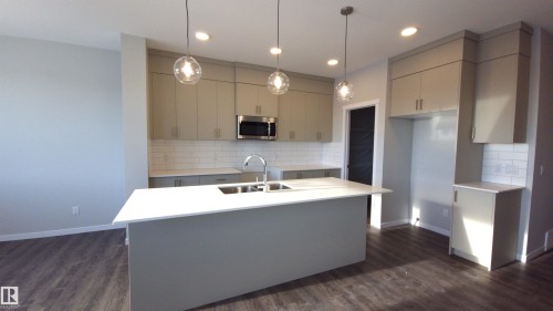 2357 Egret Way, Edmonton, AB - Indoor Photo Showing Kitchen With Double Sink With Upgraded Kitchen
