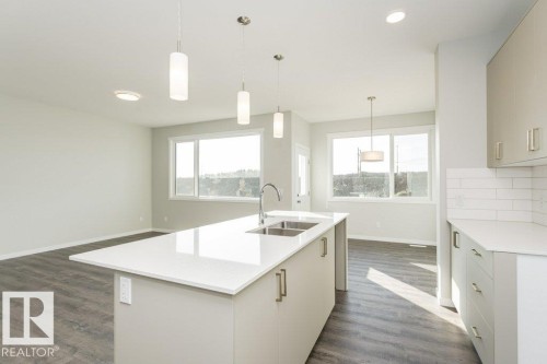 2357 Egret Way, Edmonton, AB - Indoor Photo Showing Kitchen With Double Sink With Upgraded Kitchen