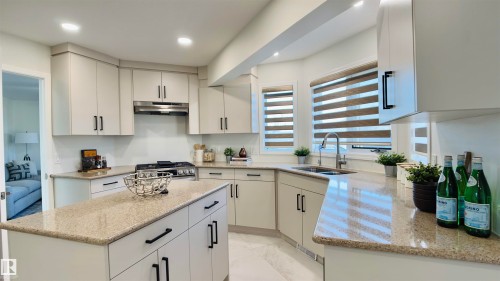 15508 69 Street, Edmonton, AB - Indoor Photo Showing Kitchen With Double Sink
