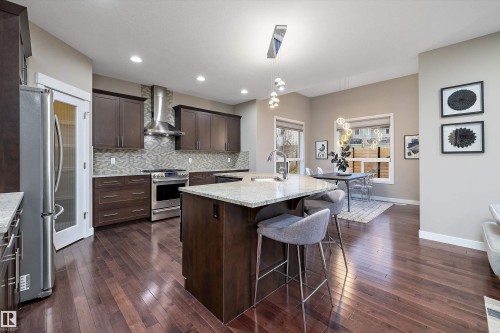 1445 Wates Link, Edmonton, AB - Indoor Photo Showing Kitchen With Stainless Steel Kitchen With Upgraded Kitchen