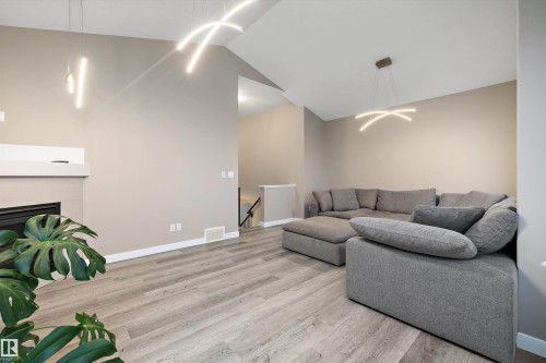 1445 Wates Link, Edmonton, AB - Indoor Photo Showing Living Room With Fireplace