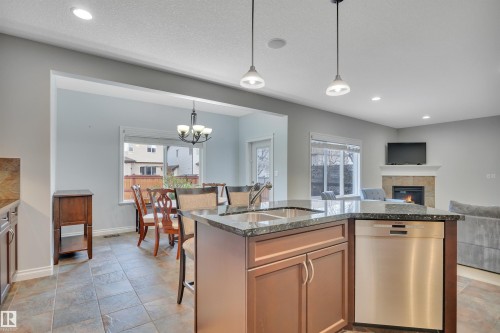 861 Southfork Green, Leduc, AB - Indoor Photo Showing Kitchen With Double Sink