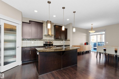 3856 Agar Green, Edmonton, AB - Indoor Photo Showing Kitchen With Double Sink With Upgraded Kitchen