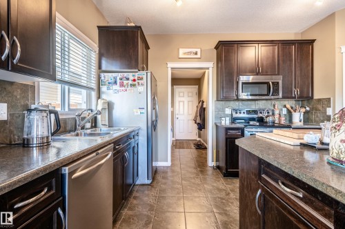 3 Elista Crest, St. Albert, AB - Indoor Photo Showing Kitchen With Double Sink