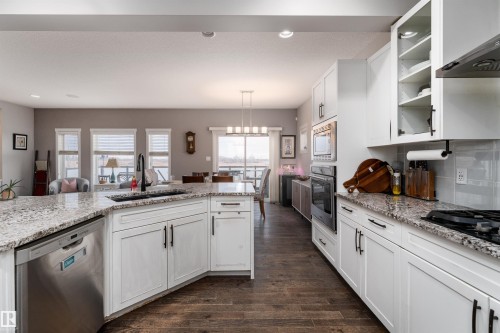 9715 205 Street, Edmonton, AB - Indoor Photo Showing Kitchen With Upgraded Kitchen