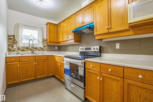 5388 38A Avenue, Edmonton, AB - Indoor Photo Showing Kitchen With Double Sink