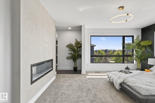 6703 Knox Crest, Edmonton, AB - Indoor Photo Showing Other Room With Fireplace