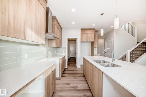 2346 Egret Way, Edmonton, AB - Indoor Photo Showing Kitchen With Double Sink With Upgraded Kitchen