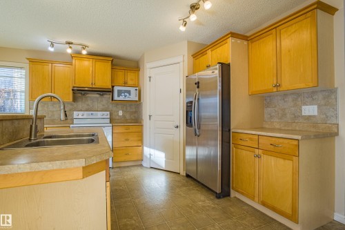 1253 Latta Crescent, Edmonton, AB - Indoor Photo Showing Kitchen With Double Sink