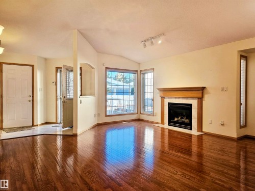 27 Edward Way, St. Albert, AB - Indoor Photo Showing Living Room With Fireplace