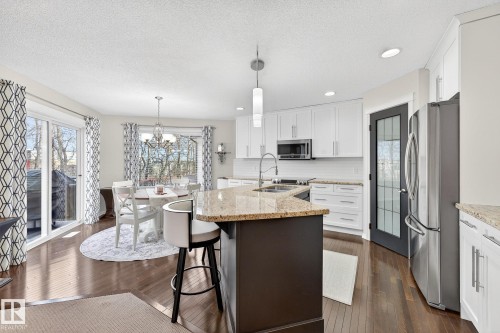 46 Snowbird Crescent, Leduc, AB - Indoor Photo Showing Kitchen With Stainless Steel Kitchen With Upgraded Kitchen