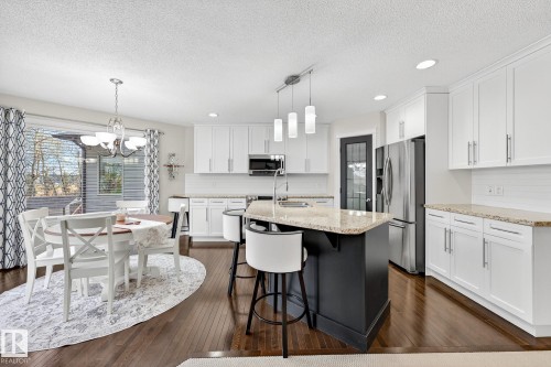 46 Snowbird Crescent, Leduc, AB - Indoor Photo Showing Kitchen With Stainless Steel Kitchen With Upgraded Kitchen