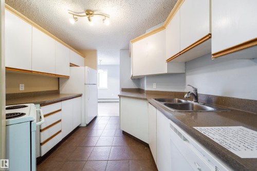 105 6310 101 Avenue, Edmonton, AB - Indoor Photo Showing Kitchen With Double Sink