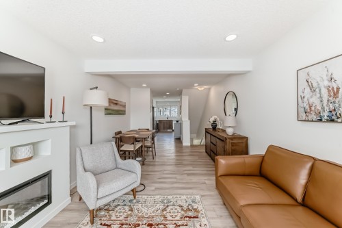 75 1203 163 Street, Edmonton, AB - Indoor Photo Showing Living Room With Fireplace