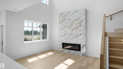 2 Axelwood Crescent, Spruce Grove, AB - Indoor Photo Showing Other Room With Fireplace