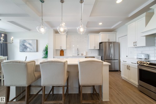 6204 67 Street, Beaumont, AB - Indoor Photo Showing Kitchen With Stainless Steel Kitchen With Upgraded Kitchen