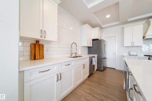 6204 67 Street, Beaumont, AB - Indoor Photo Showing Kitchen With Stainless Steel Kitchen With Double Sink With Upgraded Kitchen