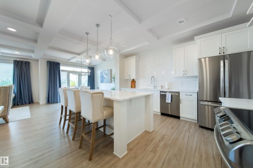6204 67 Street, Beaumont, AB - Indoor Photo Showing Kitchen With Stainless Steel Kitchen With Upgraded Kitchen