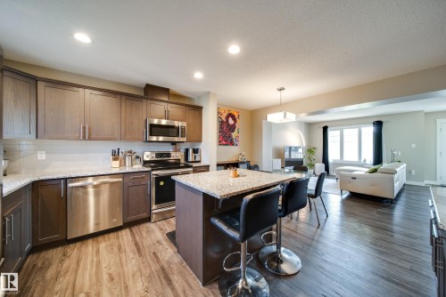 16728 15 Avenue, Edmonton, AB - Indoor Photo Showing Kitchen With Stainless Steel Kitchen With Double Sink