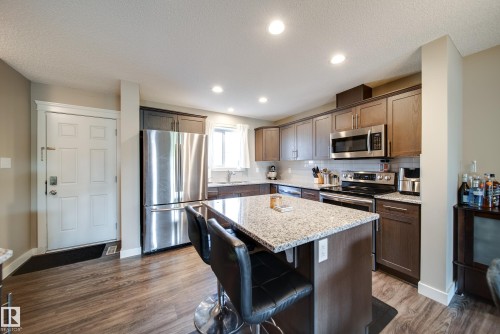 16728 15 Avenue, Edmonton, AB - Indoor Photo Showing Kitchen With Stainless Steel Kitchen With Upgraded Kitchen