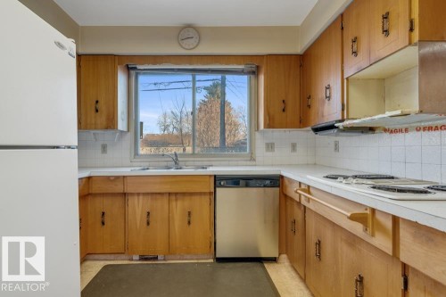 11109 70 Street, Edmonton, AB - Indoor Photo Showing Kitchen With Double Sink