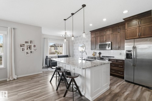 9543 221 Street, Edmonton, AB - Indoor Photo Showing Kitchen With Upgraded Kitchen