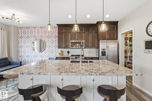 9543 221 Street, Edmonton, AB - Indoor Photo Showing Kitchen With Upgraded Kitchen