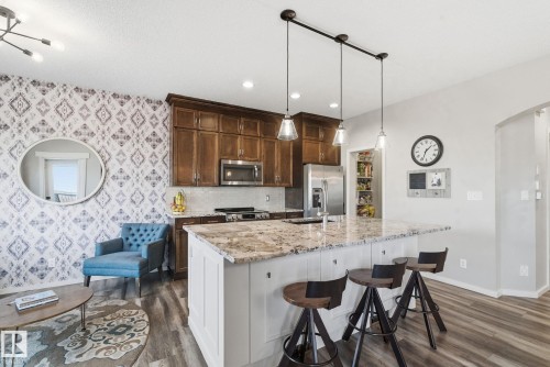 9543 221 Street, Edmonton, AB - Indoor Photo Showing Kitchen With Upgraded Kitchen