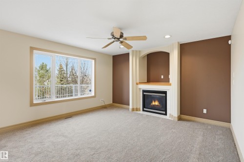 1610 Haswell Court, Edmonton, AB - Indoor Photo Showing Living Room With Fireplace