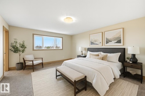 Virtually staged - 1610 Haswell Court, Edmonton, AB - Indoor Photo Showing Bedroom